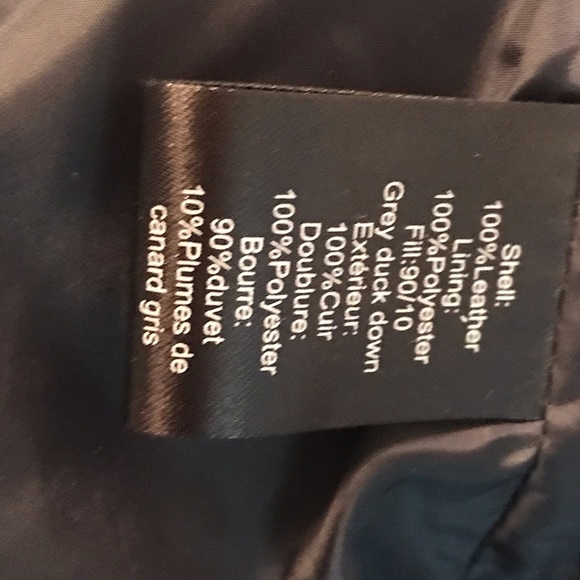 Saks Fifth Ave Leather Puffer - Picture 10 of 10